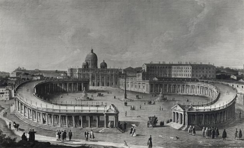 Antonio Joli,La Place Saint-Pierre ( ?, avant 1777, date indéterminée)